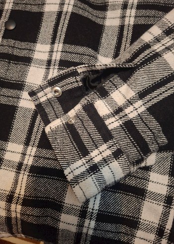 Gri Kareli Uzun Kollu Erkek yada Kadın kaban ceket vesaire . - Görsel 3