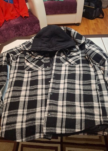 Gri Kareli Uzun Kollu Erkek yada Kadın kaban ceket vesaire . - Görsel 2