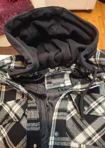 Gri Kareli Uzun Kollu Erkek yada Kadın kaban ceket vesaire . - Görsel 9