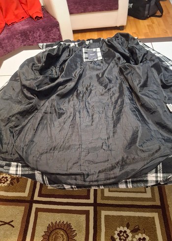 Gri Kareli Uzun Kollu Erkek yada Kadın kaban ceket vesaire . - Görsel 12