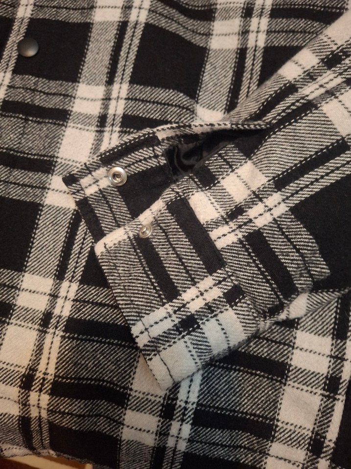 Gri Kareli Uzun Kollu Erkek yada Kadın kaban ceket vesaire . - Görsel 3