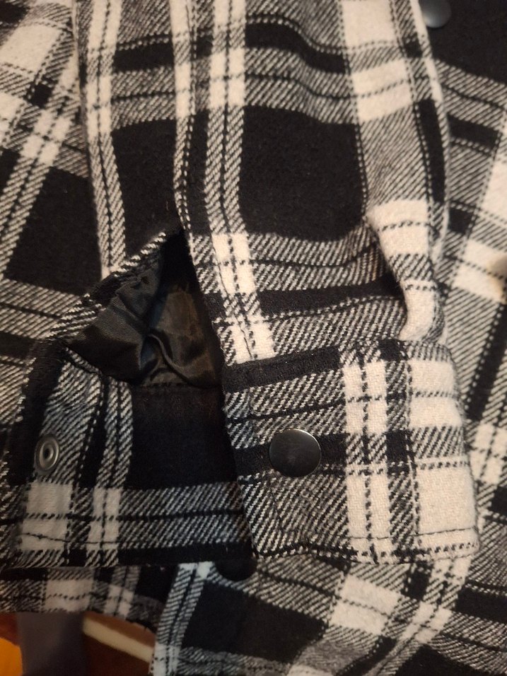 Gri Kareli Uzun Kollu Erkek yada Kadın kaban ceket vesaire . - Görsel 5