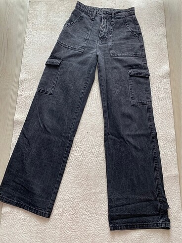 Trendyol & Milla Siyah kargo jean pantolon