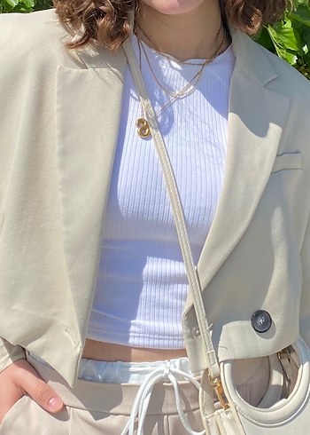 s Beden Bershka crop Blazer Ceket