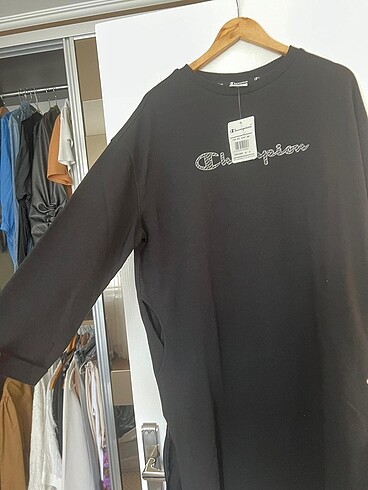 l Beden siyah Renk Champion oversize spor elbise