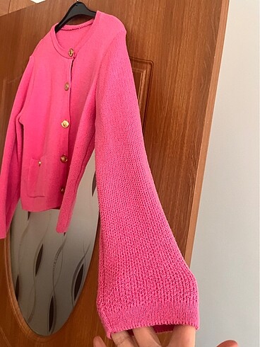 diğer Beden Zara Triko Pembe Hırka