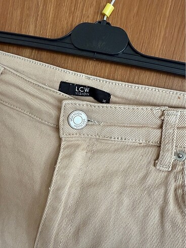 32 Beden LCW Bej Keten Pantolon