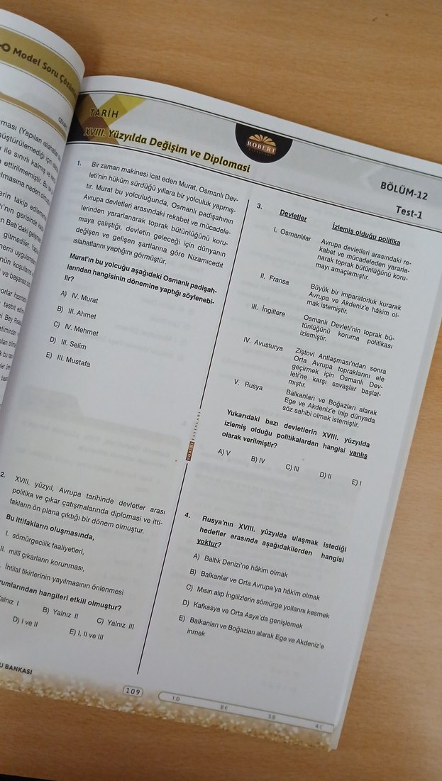 YKS Tarih Soru Bankası MOSO Class Seri - Görsel 3