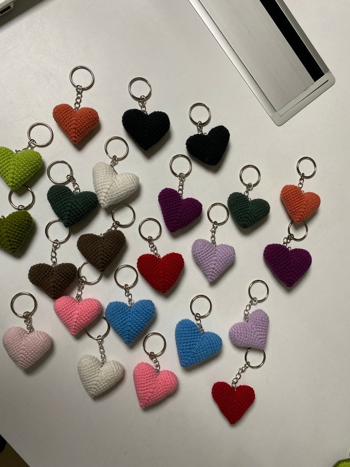 Amigurumi Kalp Anahtarlık - Görsel 2