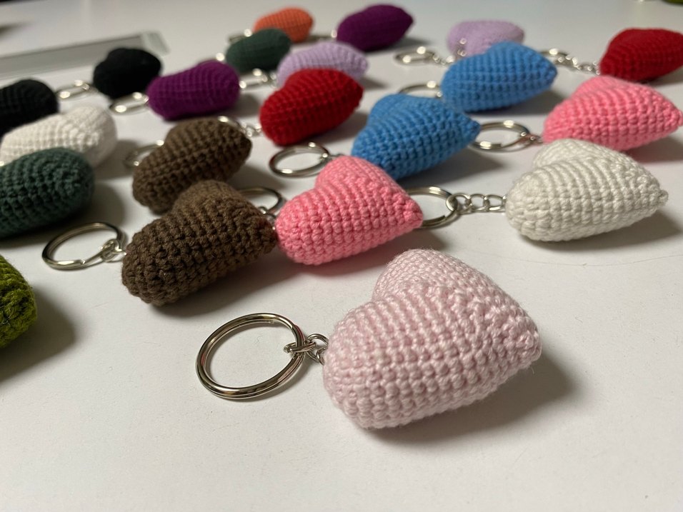 Amigurumi Kalp Anahtarlık - Görsel 3