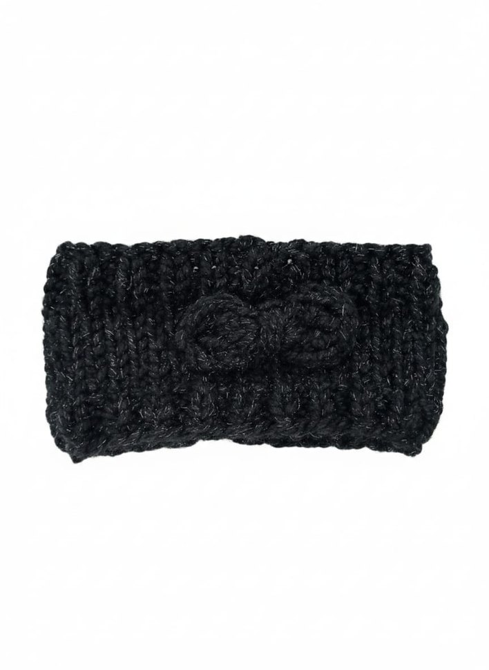 Gri Örgü Kadın Saç Bandı - Görsel 2