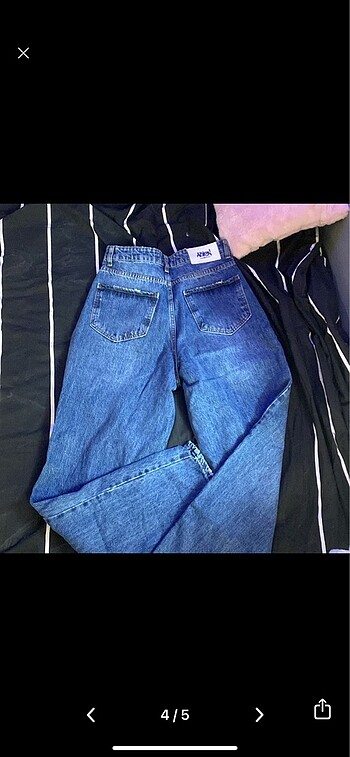 xs Beden lacivert Renk Baggy jean