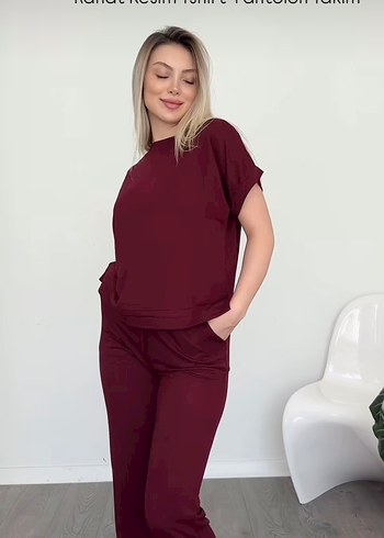 s Beden bordo Renk Bordo takım ikili
