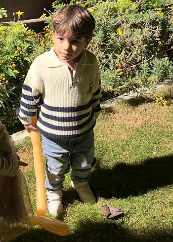 Mickey mouse disney çizgili kazak - Görsel 2