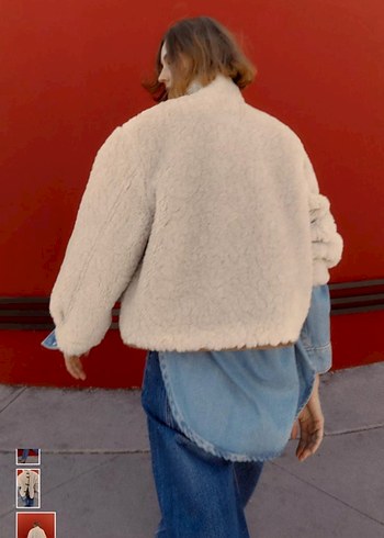 Kürklü çift yüzlü çift taraflı zara maraka ceket - Görsel 5