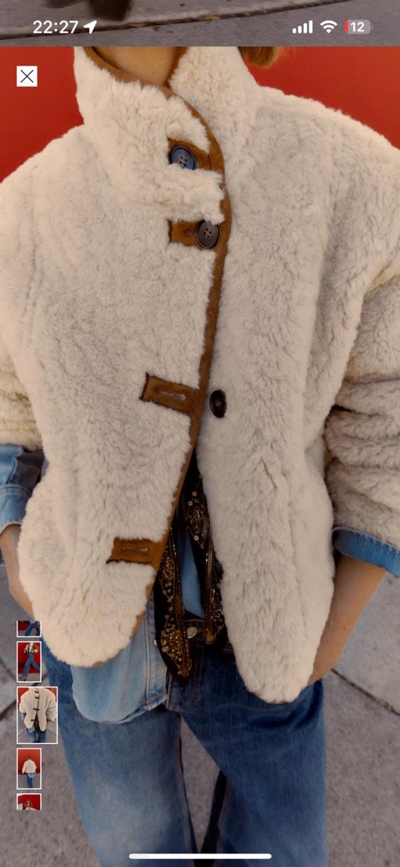 Kürklü çift yüzlü çift taraflı zara maraka ceket - Görsel 4