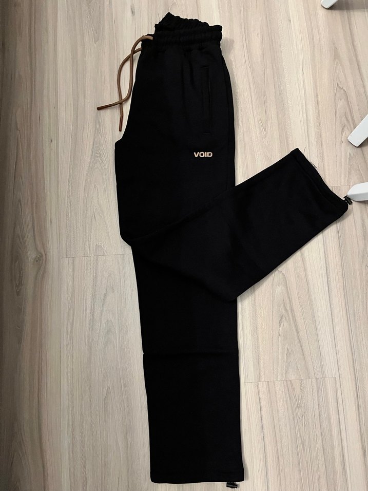 Siyah Unisex Süet Jogger Eşofman Altı - Görsel 3