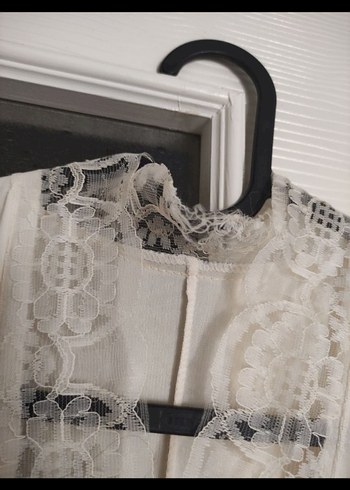 Bej Uzun Vintage Bohem Kadın Sabahlık - Görsel 4