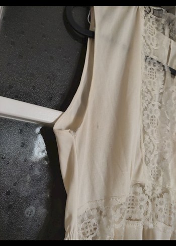 Bej Uzun Vintage Bohem Kadın Sabahlık - Görsel 7