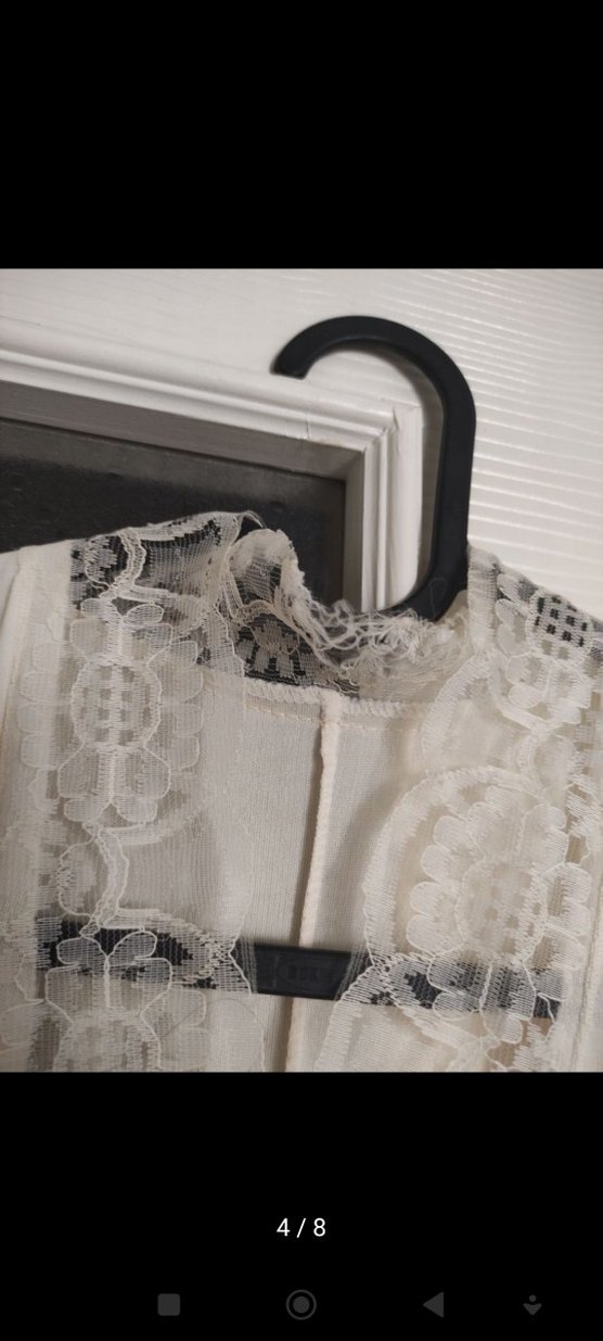 Bej Uzun Vintage Bohem Kadın Sabahlık - Görsel 4