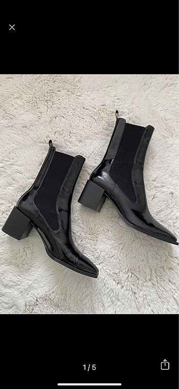 Zara küt burun rugan topuklu bot