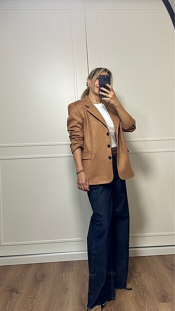 Diğer Taba Süet Blazer Ceket