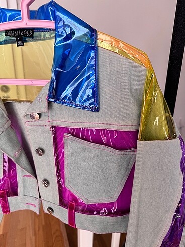 Bershka dollskill renkli kot ceket