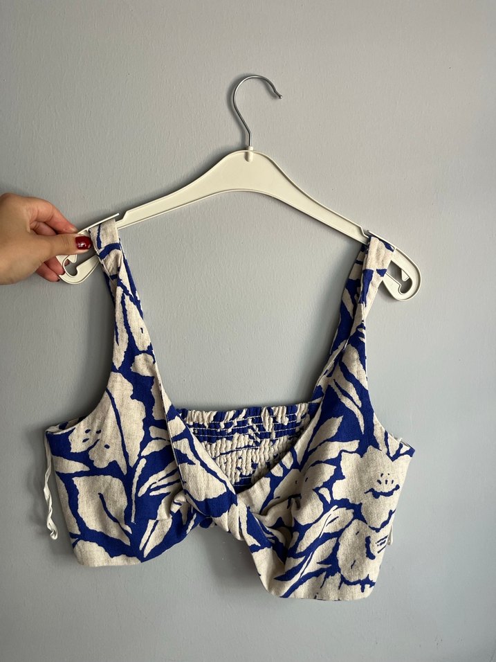 Mavi Batik Desenli Büstiyer - Görsel 2