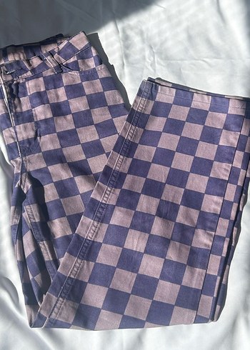 Mor Kareli vintage Pantolon