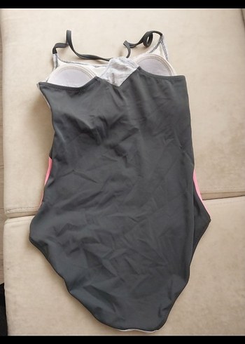 Gri Strappy Kadın Mayo - Şık ve Spor - Görsel 2