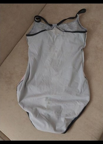 Gri Strappy Kadın Mayo - Şık ve Spor - Görsel 6