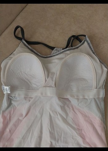 Gri Strappy Kadın Mayo - Şık ve Spor - Görsel 5