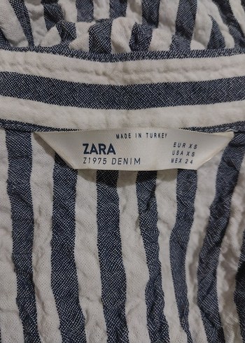 Kısa Kollu Çizgili Kadın Tulum - Görsel 7