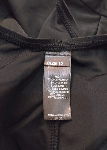 Siyah Kadın Sade Gövde Oturan Mayo - Görsel 4