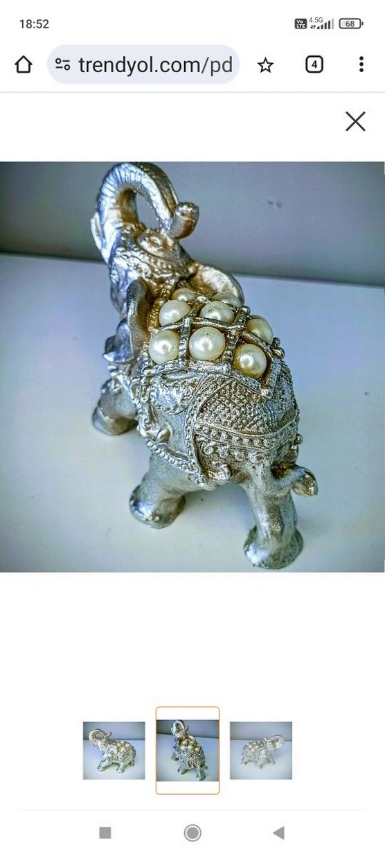 Fil Biblo incili gümüş renkli - Görsel 4