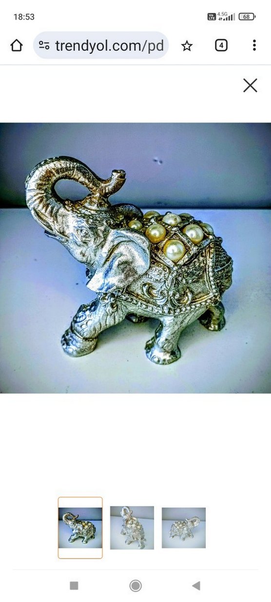 Fil Biblo incili gümüş renkli - Görsel 3