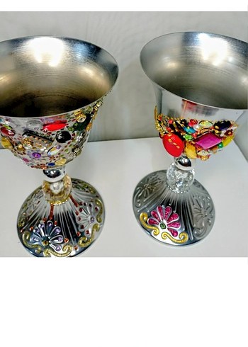 büyük vazo metal vazo kupa - Görsel 2