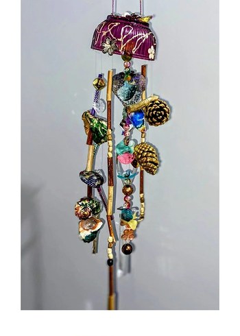 Renkli Mor Rüzgar Çanı Ev Dekoru - Görsel 2