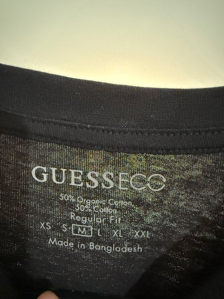 Siyah Guess Baskılı Kısa Kollu Tişört - Görsel 2