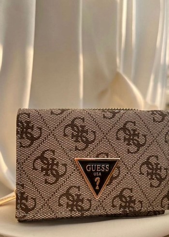 Guess Baskılı Kahverengi Kadın Cüzdan