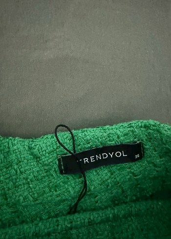 Trendyol & Milla Yeşil Örgü Kadın Mini Etek