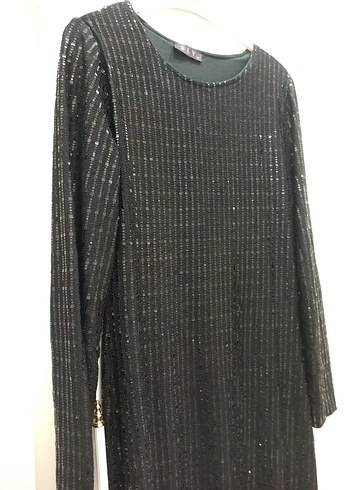 Siyah  Uzun Kollu Uzun Elbise - Görsel 2