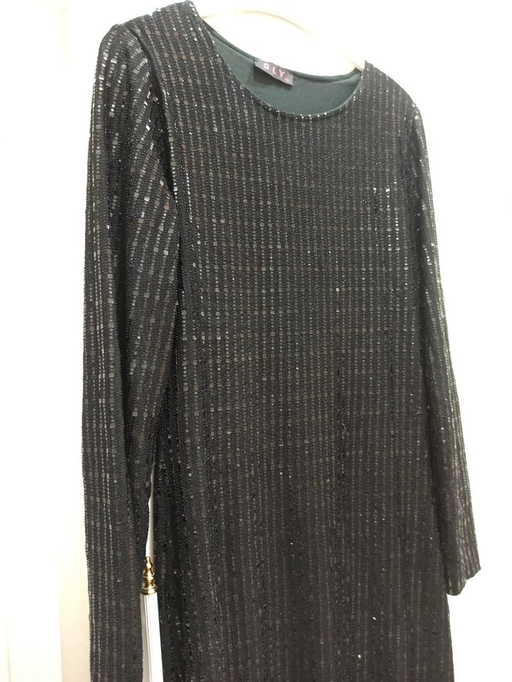 Siyah  Uzun Kollu Uzun Elbise - Görsel 2