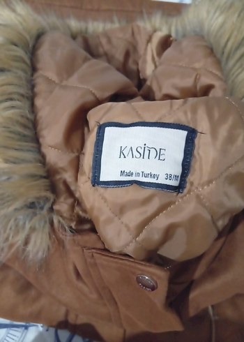 Kahverengi Süet Kadın Ceket Kürklü Kapüşonlu - Görsel 3