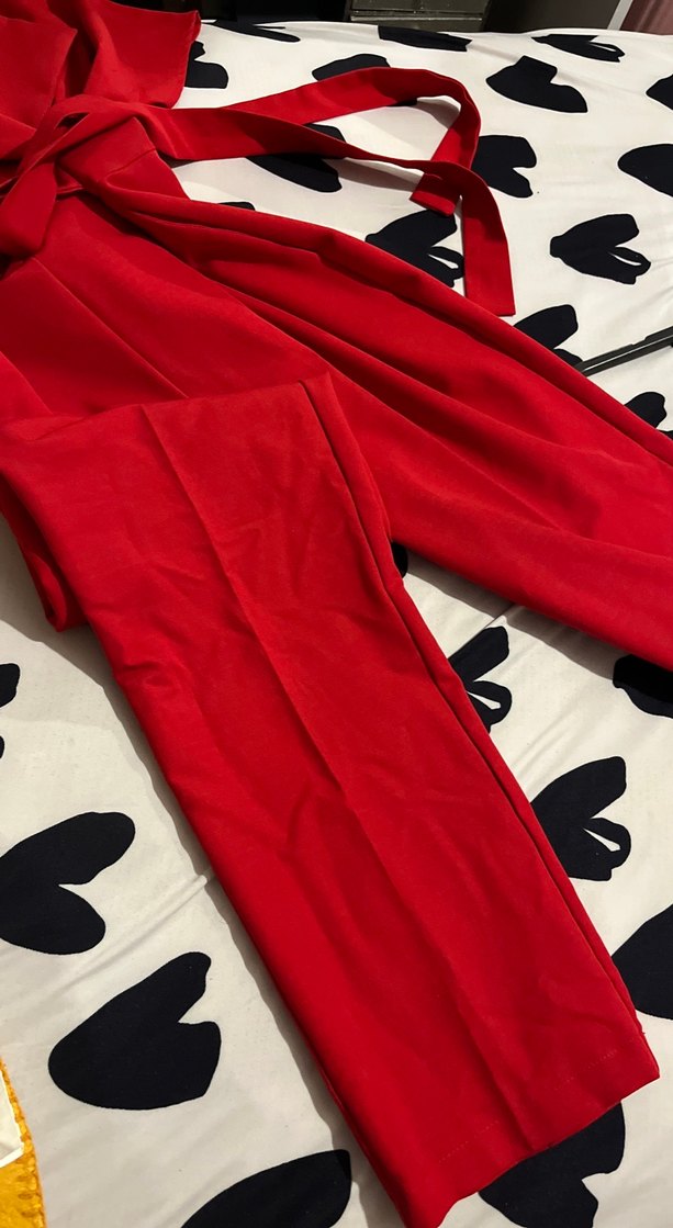 Kırmızı Tulum Takım Şık - Görsel 5