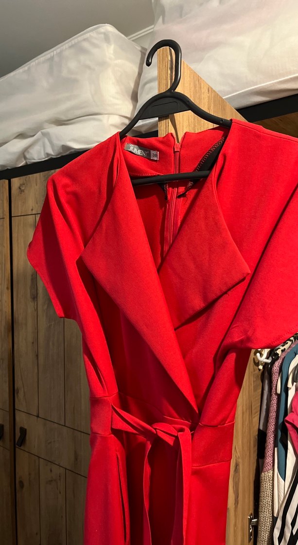 Kırmızı Tulum Takım Şık - Görsel 3