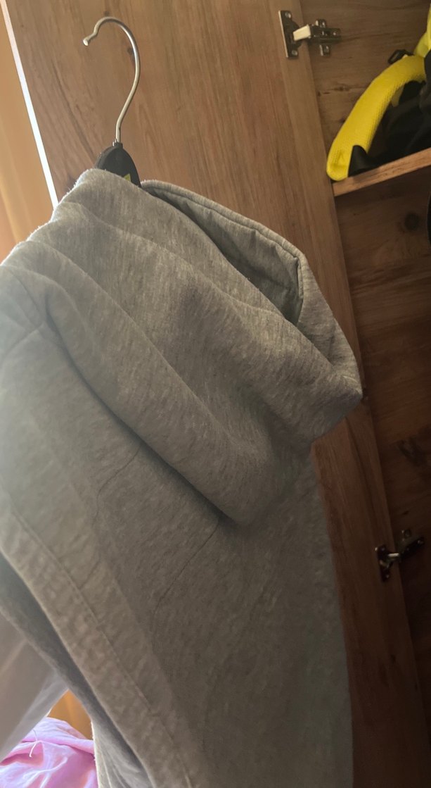 Erkek Gri Kapüşonlu Fermuarlı Yelek - Görsel 2