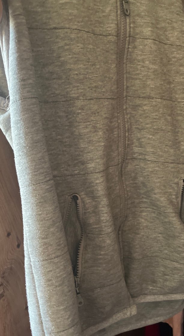 Erkek Gri Kapüşonlu Fermuarlı Yelek - Görsel 3