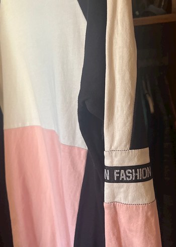 Pembe Pamuklu Uzun Kollu Hamile Tişörtü - Görsel 2