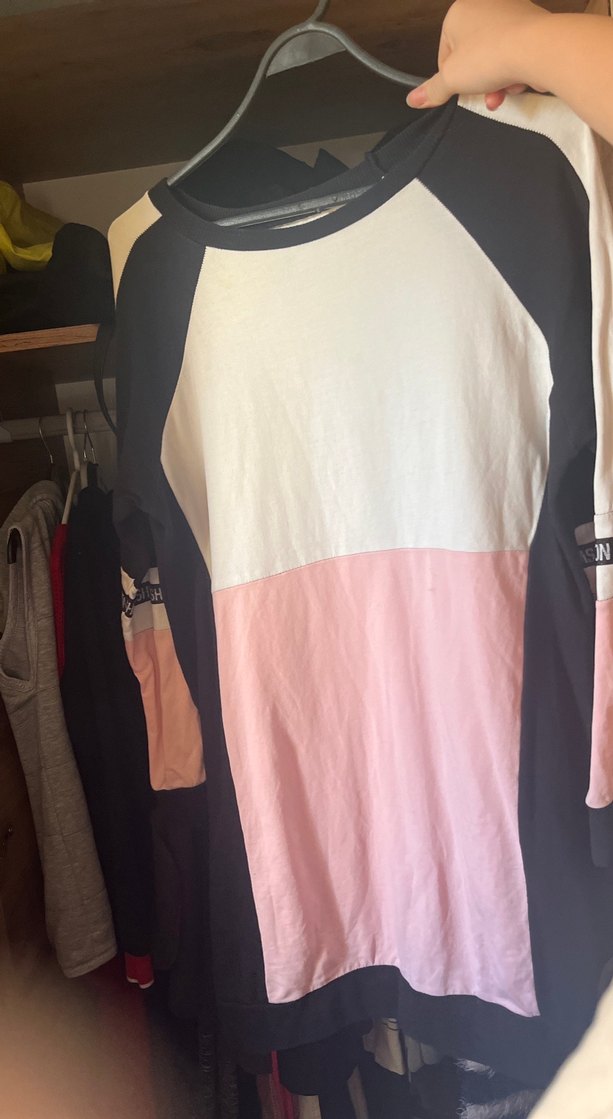 Pembe Pamuklu Uzun Kollu Hamile Tişörtü - Görsel 4